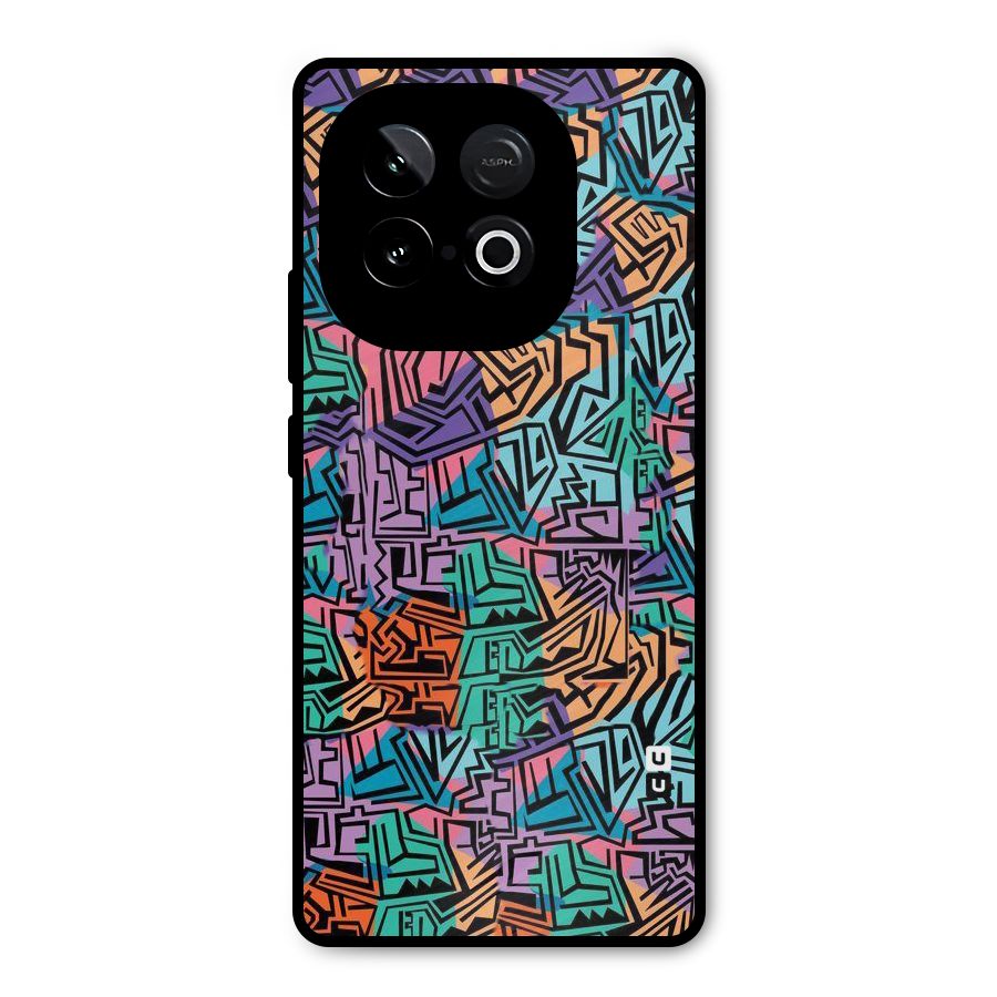 Abstract Lining Colors Metal Back Case for iQOO Neo 10