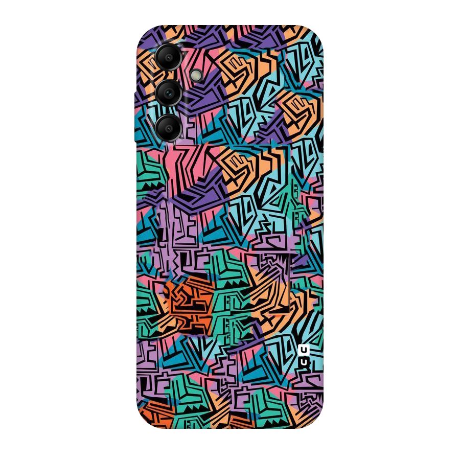 Abstract Lining Colors Original Polycarbonate Back Case for Galaxy A14 5G