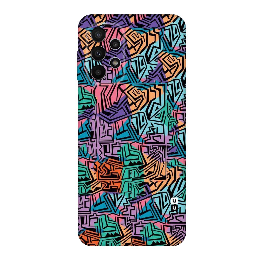 Abstract Lining Colors Original Polycarbonate Back Case for Galaxy A23