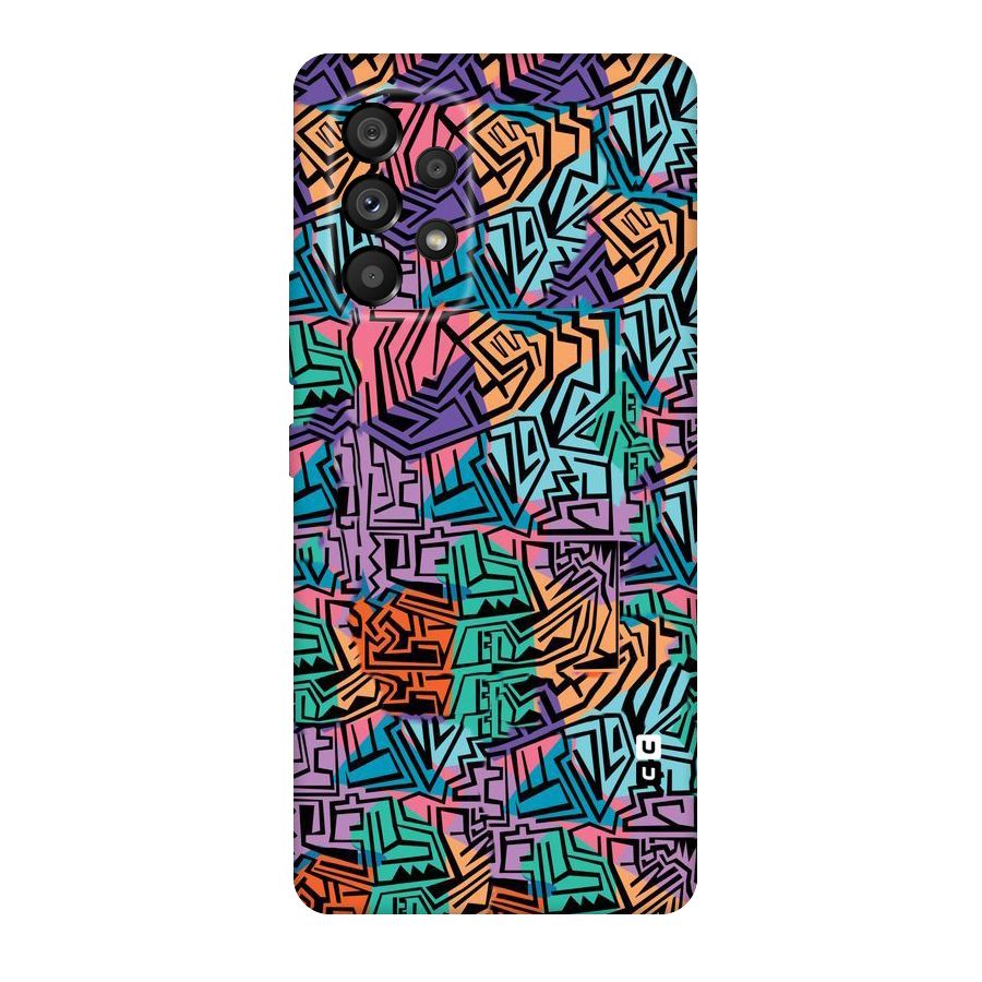 Abstract Lining Colors Original Polycarbonate Back Case for Galaxy A53 5G