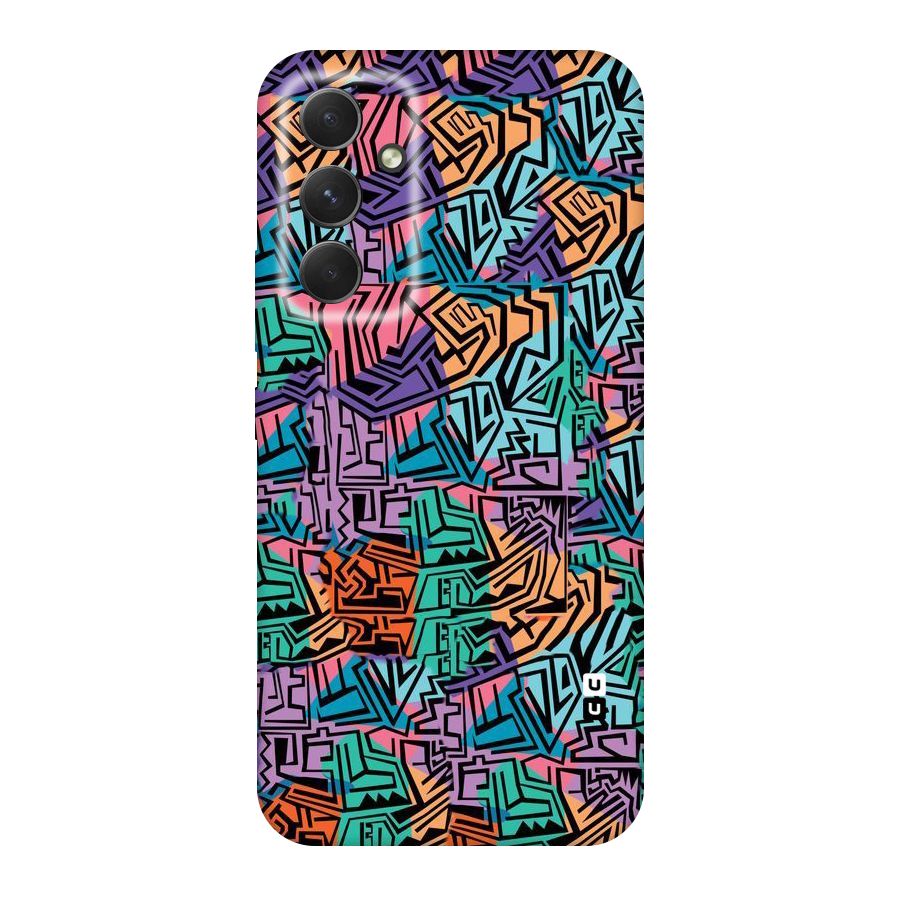Abstract Lining Colors Original Polycarbonate Back Case for Galaxy A54