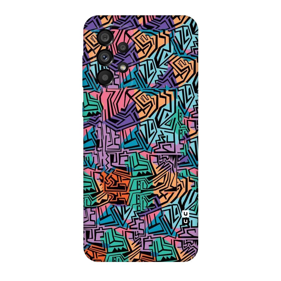 Abstract Lining Colors Original Polycarbonate Back Case for Galaxy A73 5G