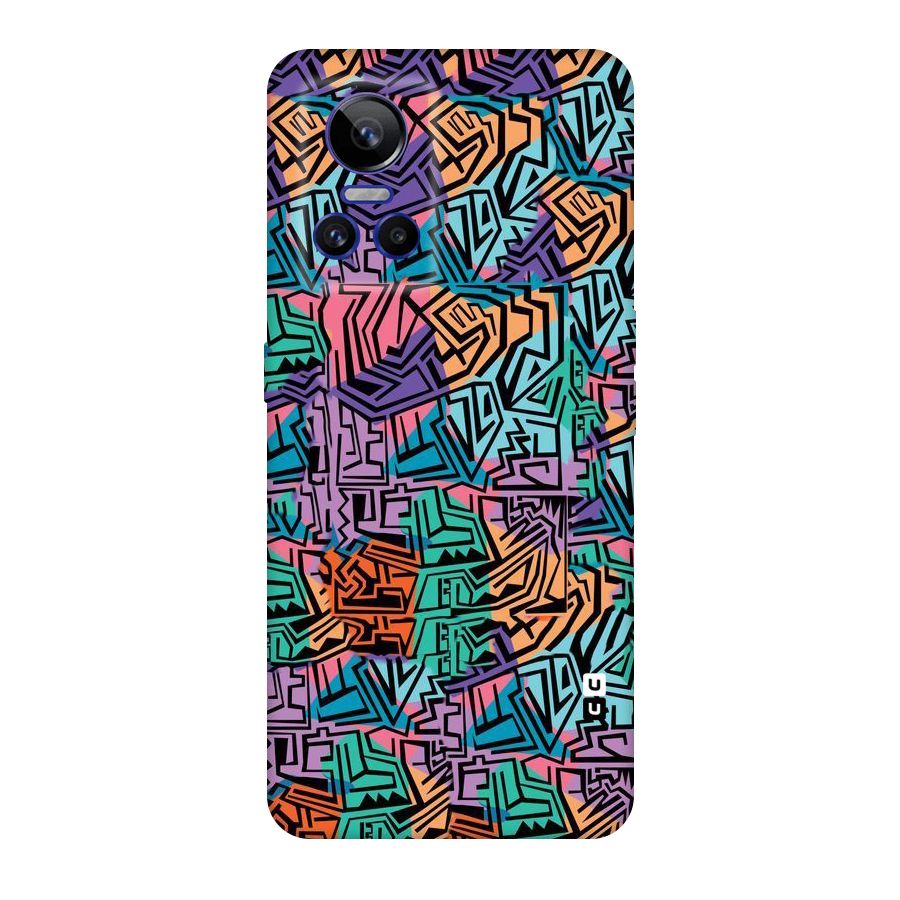 Abstract Lining Colors Original Polycarbonate Back Case for Realme GT Neo 3