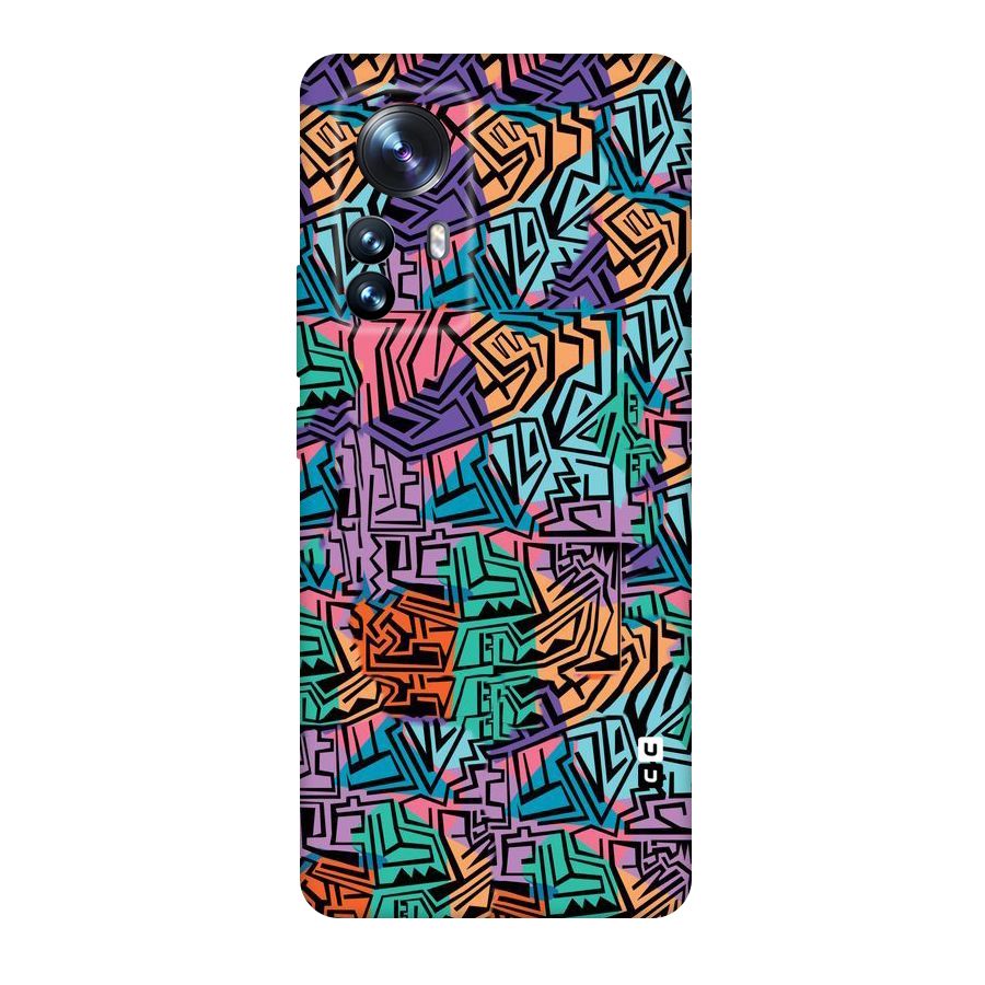 Abstract Lining Colors Original Polycarbonate Back Case for Xiaomi 12 Pro