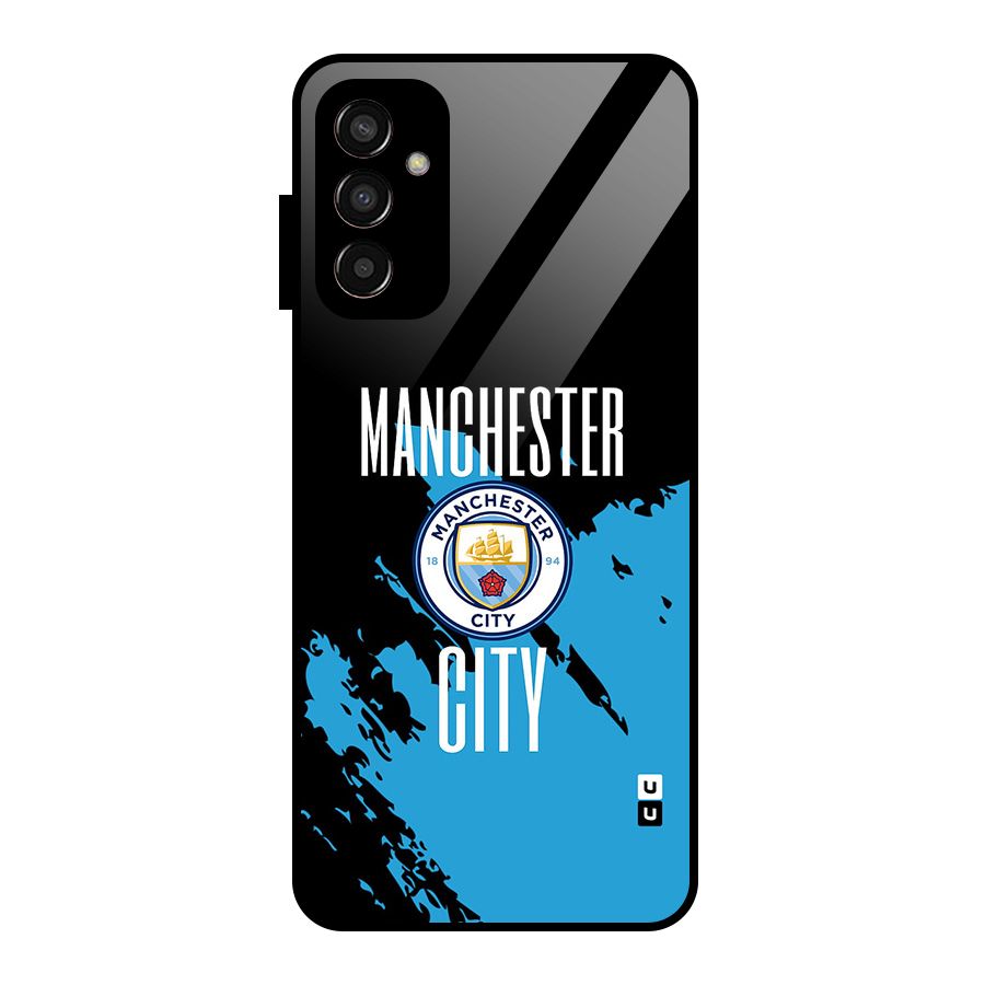 Abstract Manchester Glass Back Case for Galaxy F13