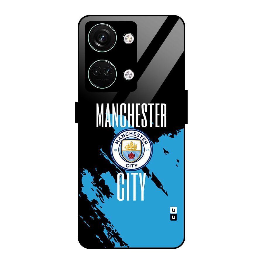 Abstract Manchester Glass Back Case for Oneplus Nord 3
