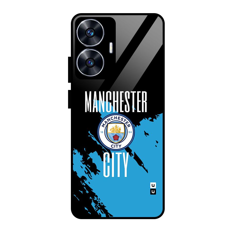 Abstract Manchester Glass Back Case for realme C55