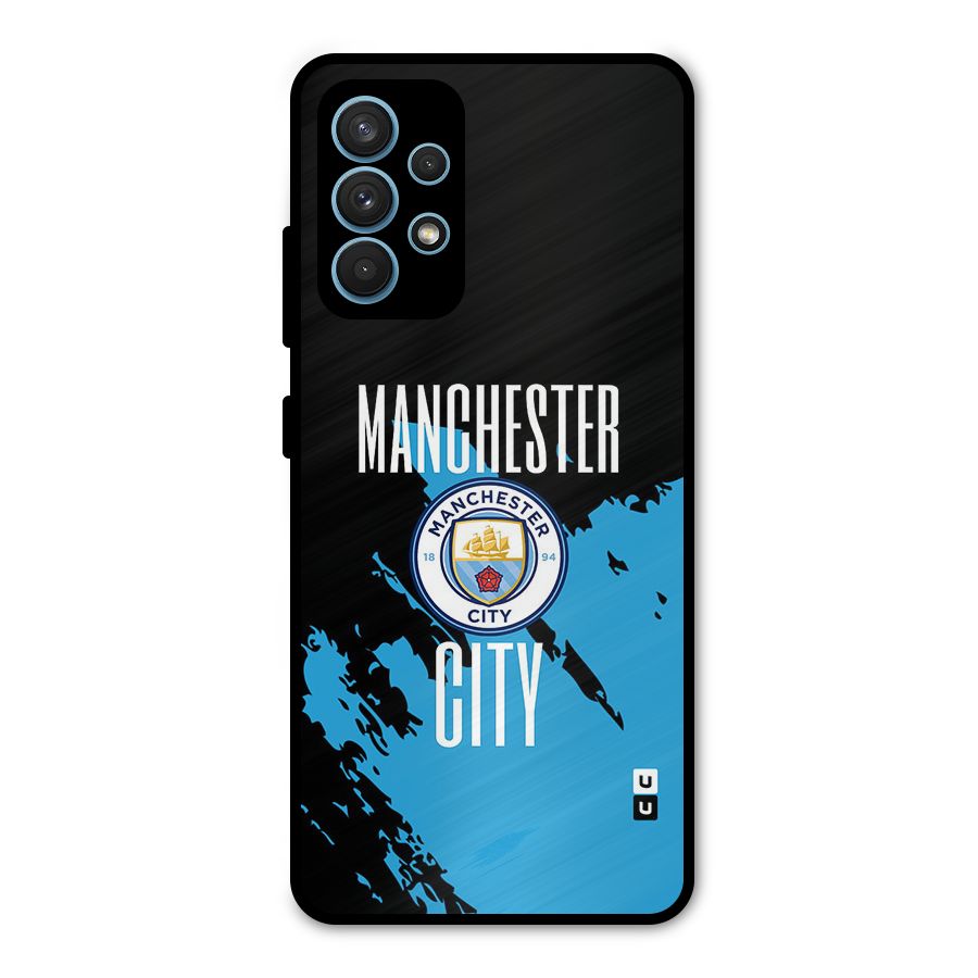 Abstract Manchester Metal Back Case for Galaxy A32