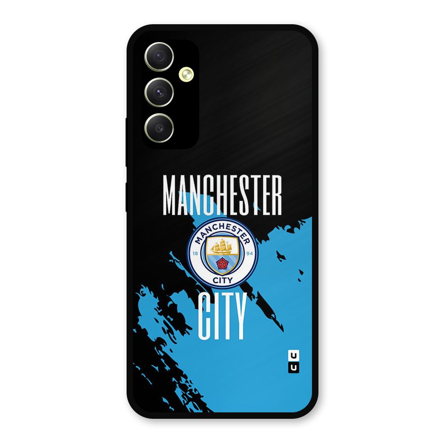 Abstract Manchester Metal Back Case for Galaxy A34