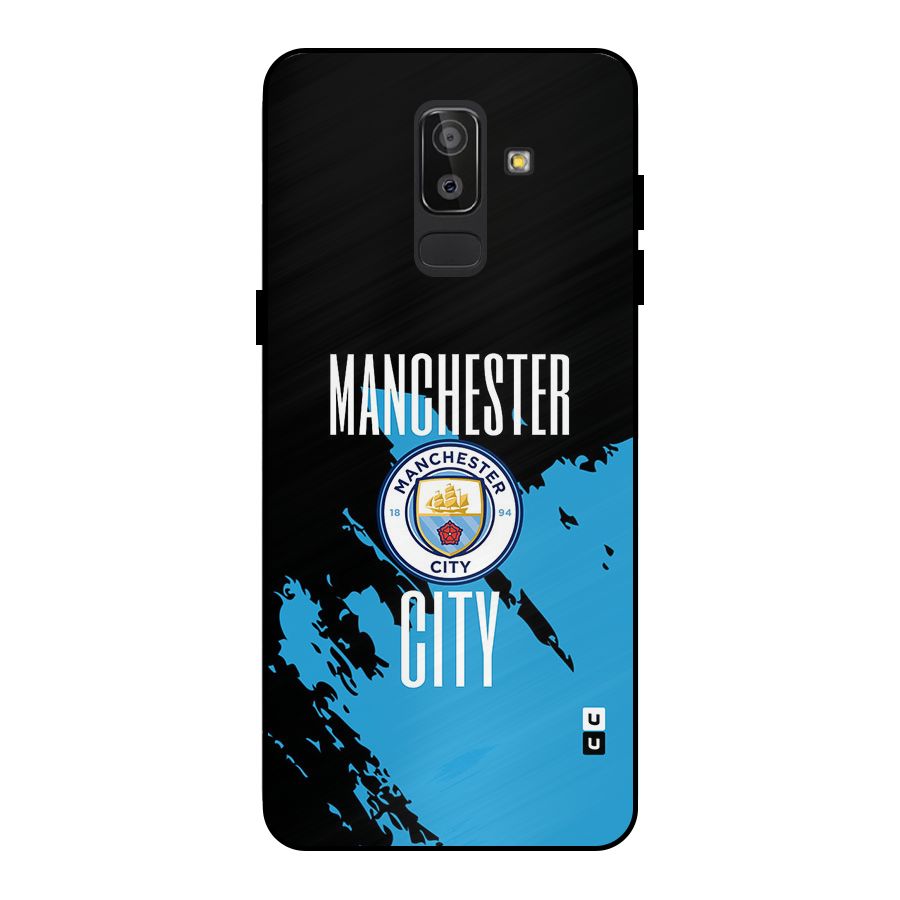 Abstract Manchester Metal Back Case for Galaxy J8