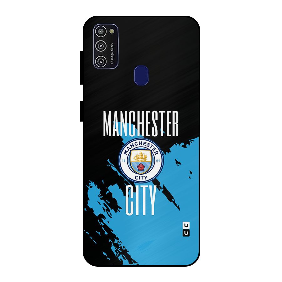 Abstract Manchester Metal Back Case for Galaxy M21