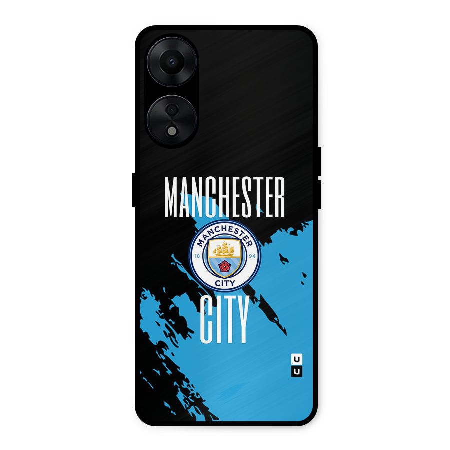Abstract Manchester Metal Back Case for Oppo A78 5G