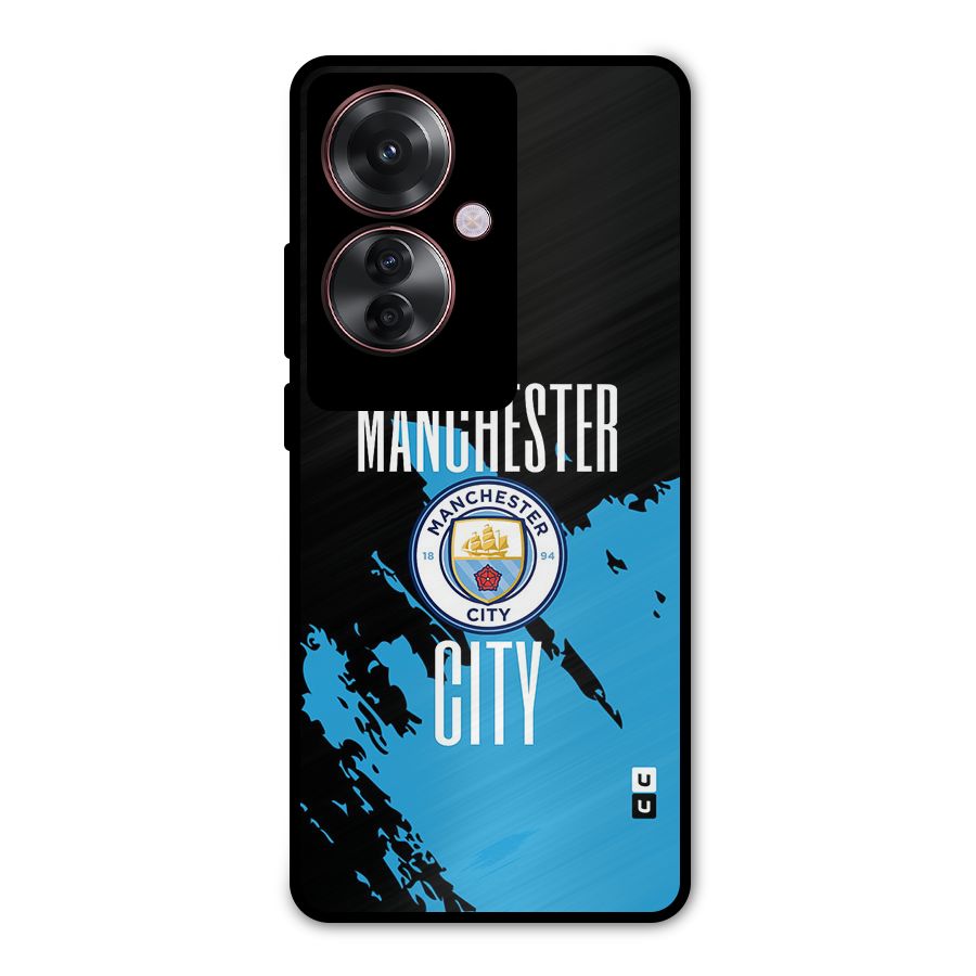 Abstract Manchester Metal Back Case for Oppo F25 Pro