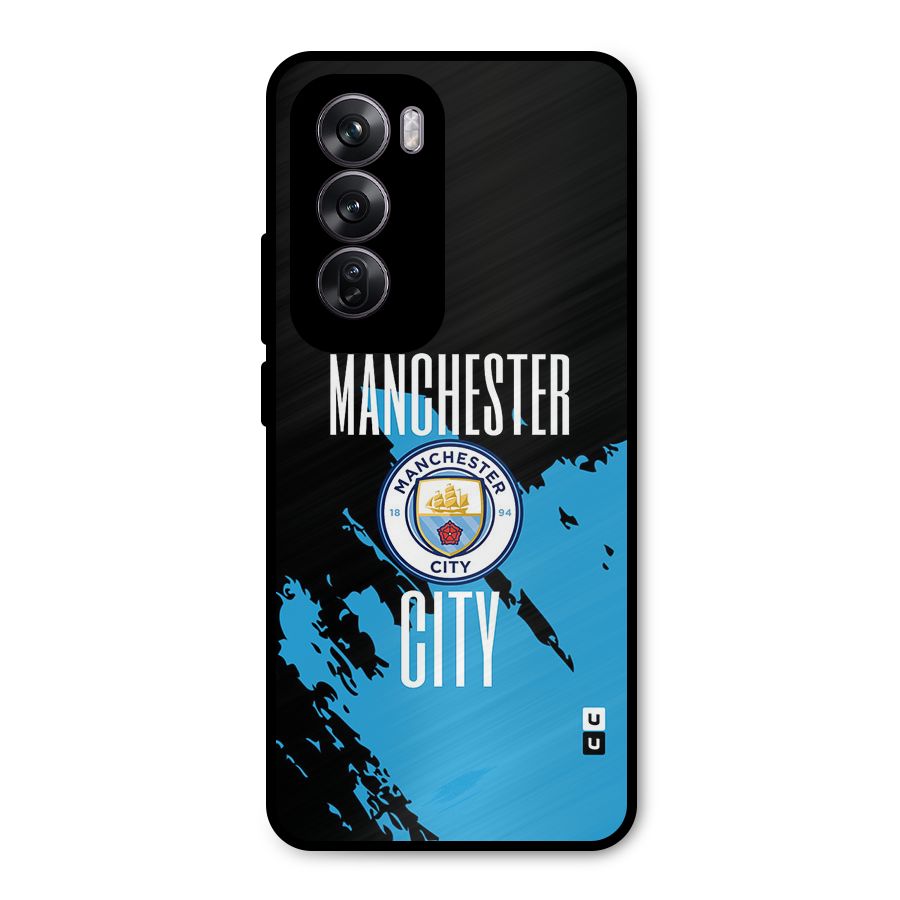 Abstract Manchester Metal Back Case for Oppo Reno12 Pro