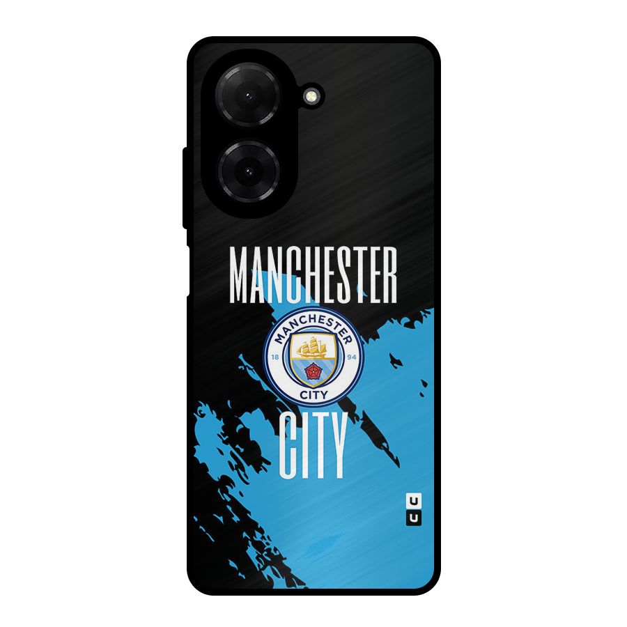 Abstract Manchester Metal Back Case for Poco C71