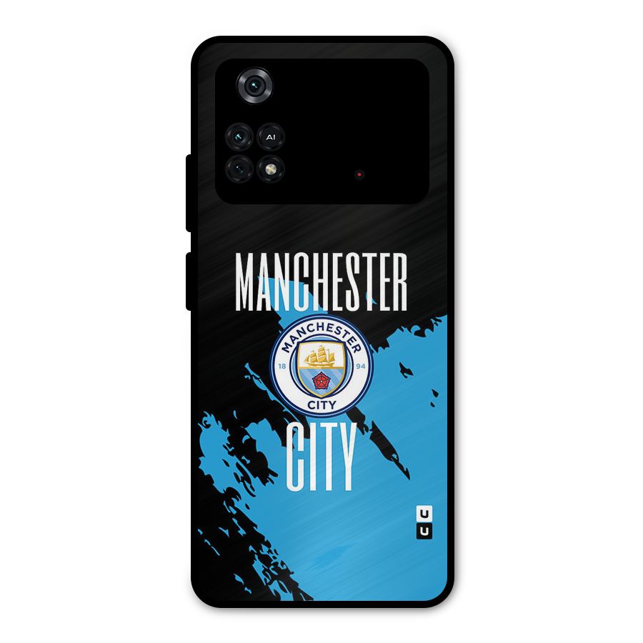 Abstract Manchester Metal Back Case for Poco M4 Pro 4G