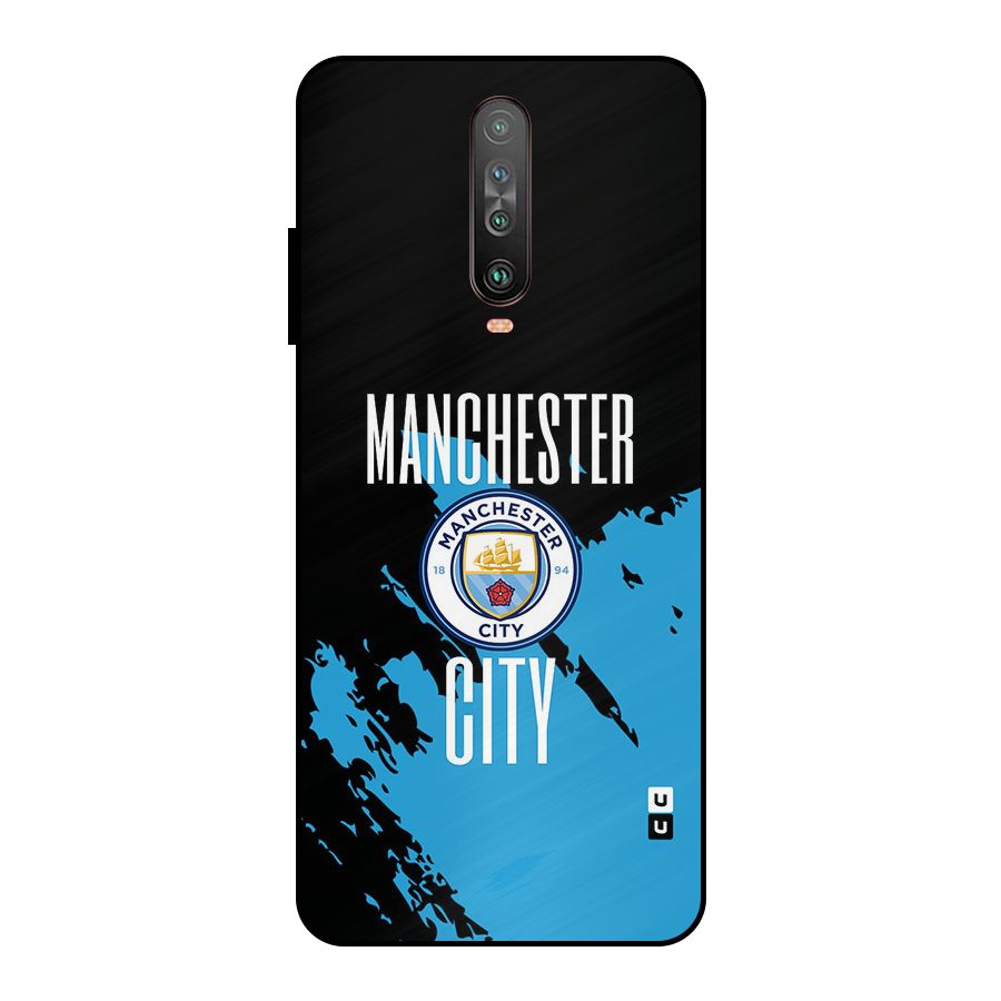Abstract Manchester Metal Back Case for Poco X2
