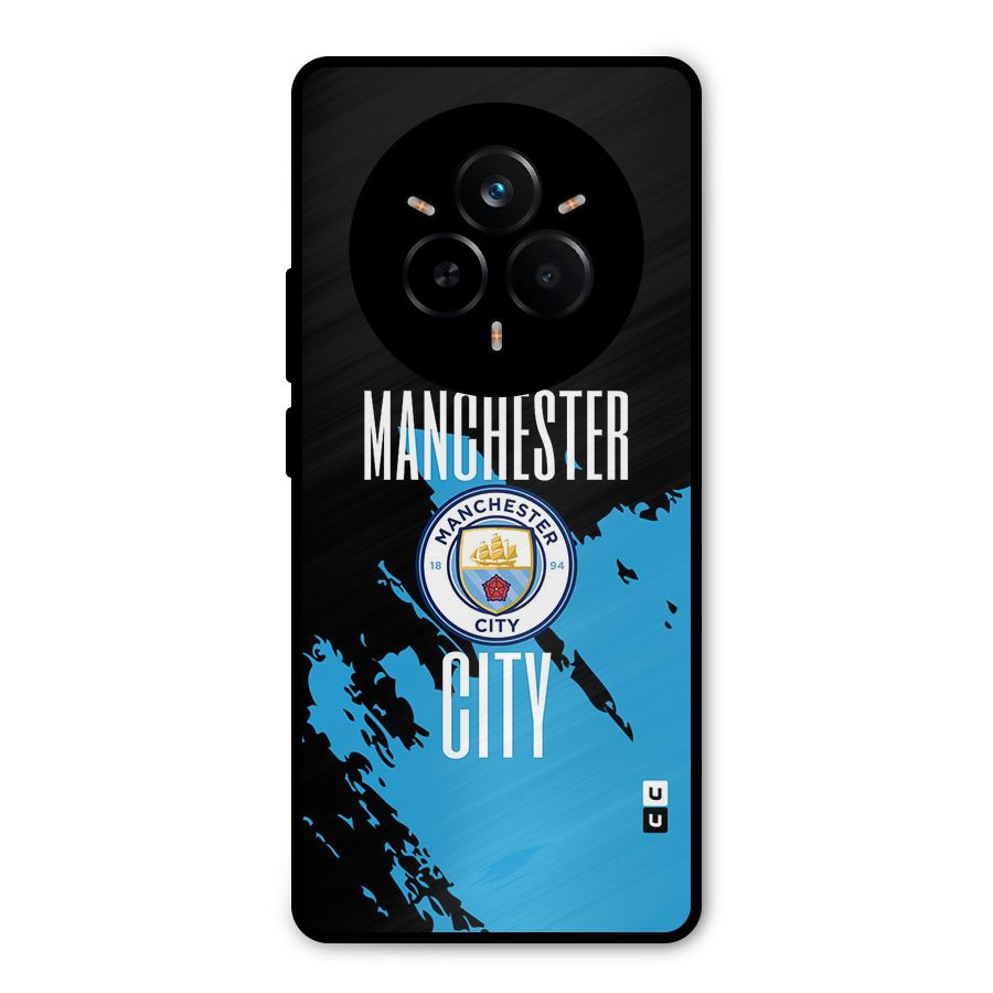 Abstract Manchester Metal Back Case for Realme 14 Pro