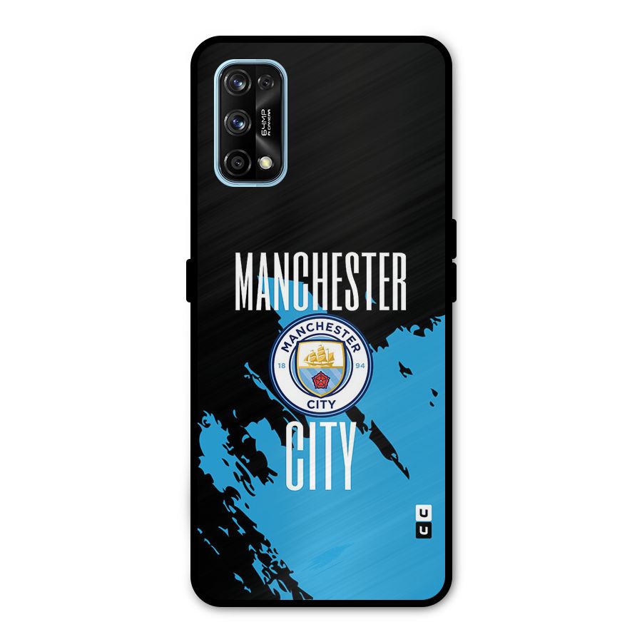 Abstract Manchester Metal Back Case for Realme 7 Pro