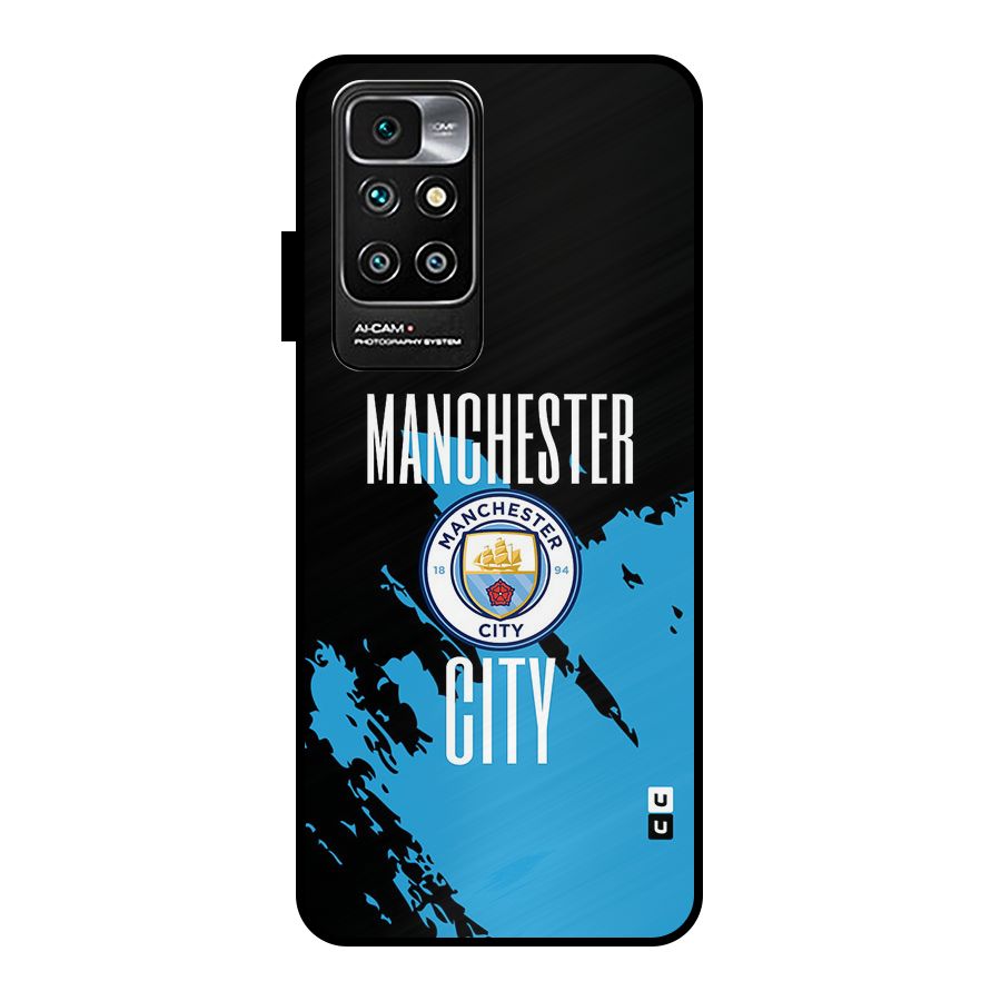Abstract Manchester Metal Back Case for Redmi 10 Prime