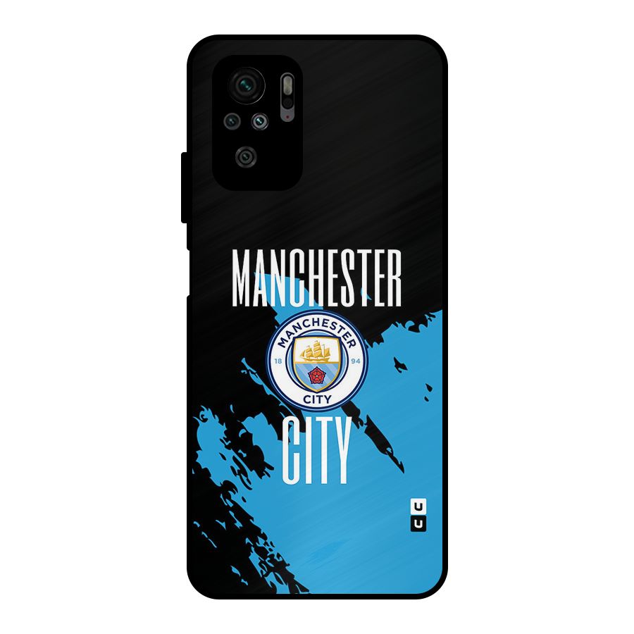Abstract Manchester Metal Back Case for Redmi Note 10S
