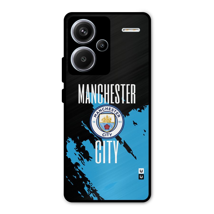 Abstract Manchester Metal Back Case for Redmi Note 13 Pro Plus