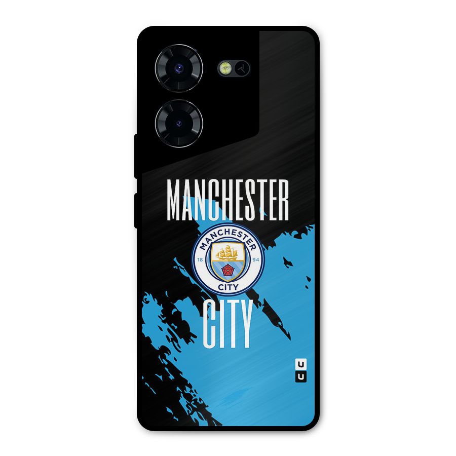 Abstract Manchester Metal Back Case for Tecno Pova 5 Pro 5G