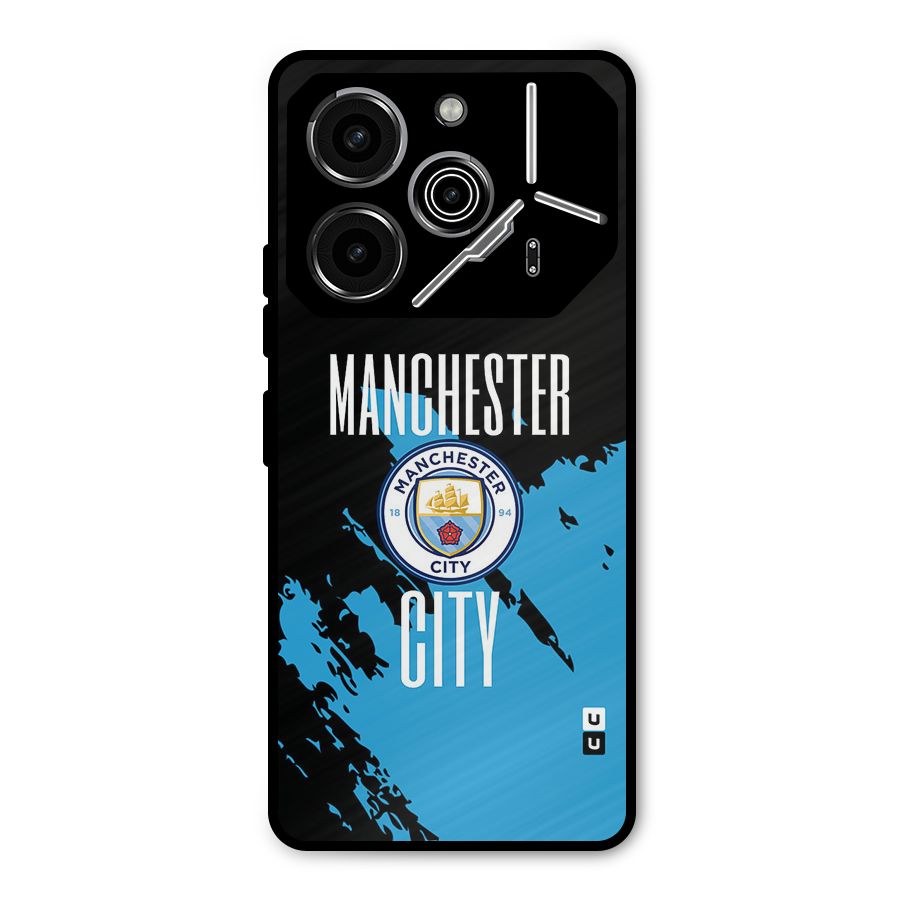 Abstract Manchester Metal Back Case for Tecno Pova 6 Pro