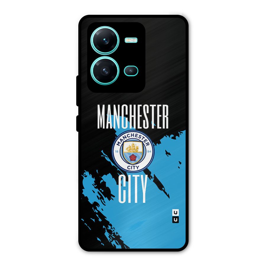 Abstract Manchester Metal Back Case for Vivo V25