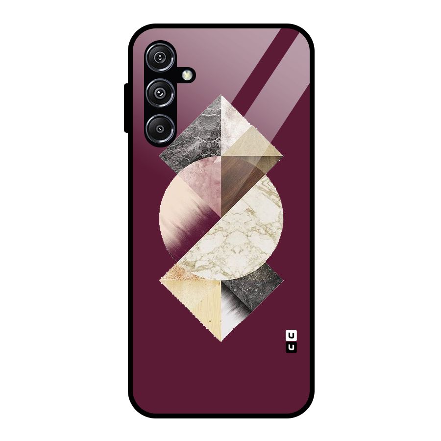 Abstract Marble Pattern Glass Back Case for Galaxy M34 5G
