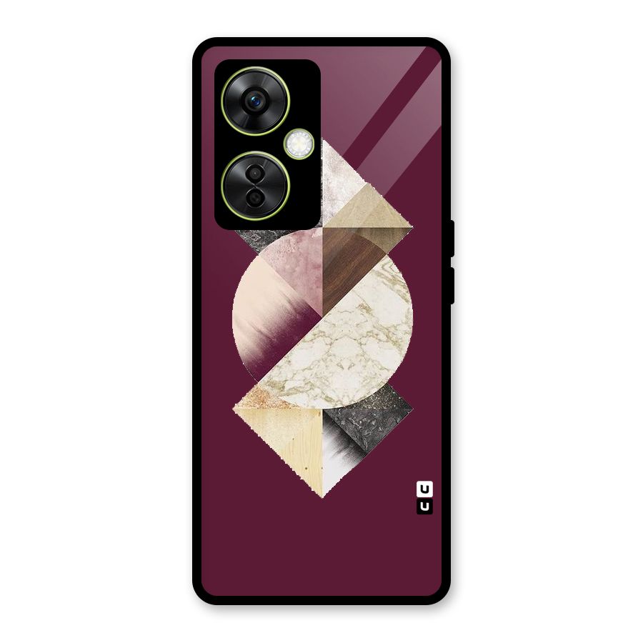 Abstract Marble Pattern Glass Back Case for OnePlus Nord CE 3 Lite