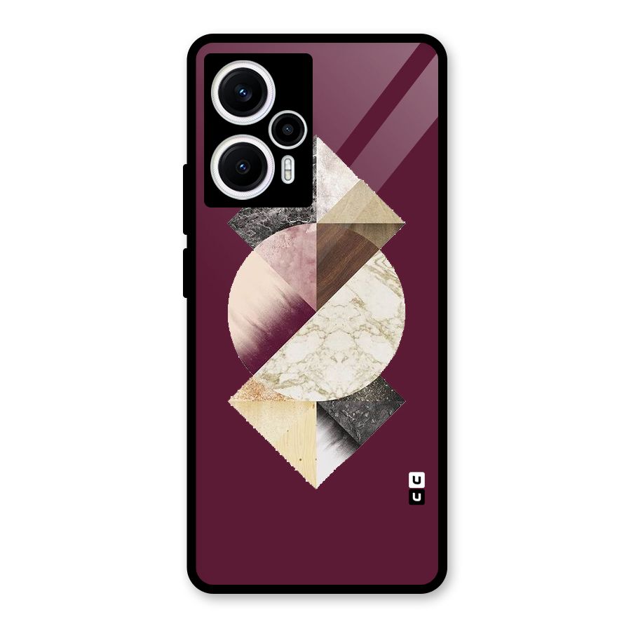Abstract Marble Pattern Glass Back Case for Poco F5