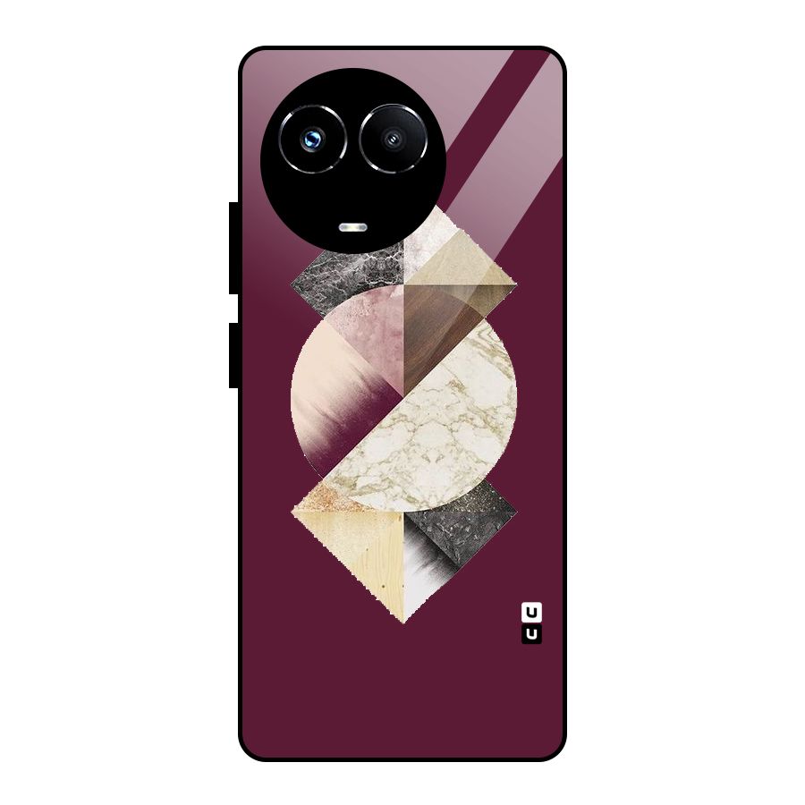 Abstract Marble Pattern Glass Back Case for Realme Narzo 60X