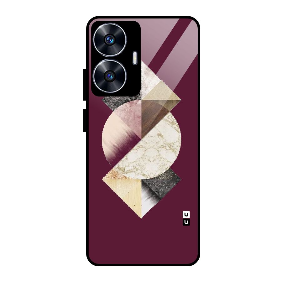 Abstract Marble Pattern Glass Back Case for Realme Narzo N55