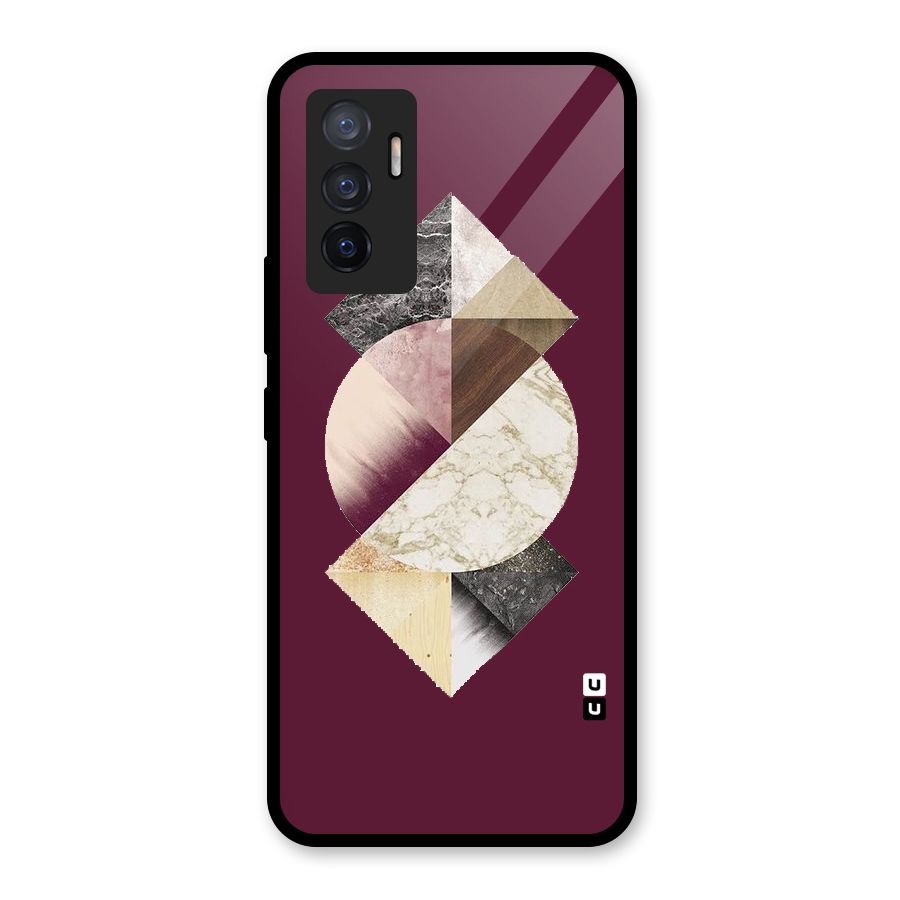 Abstract Marble Pattern Glass Back Case for Vivo V23e