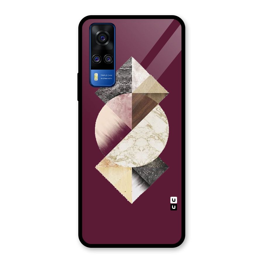Abstract Marble Pattern Glass Back Case for Vivo Y31