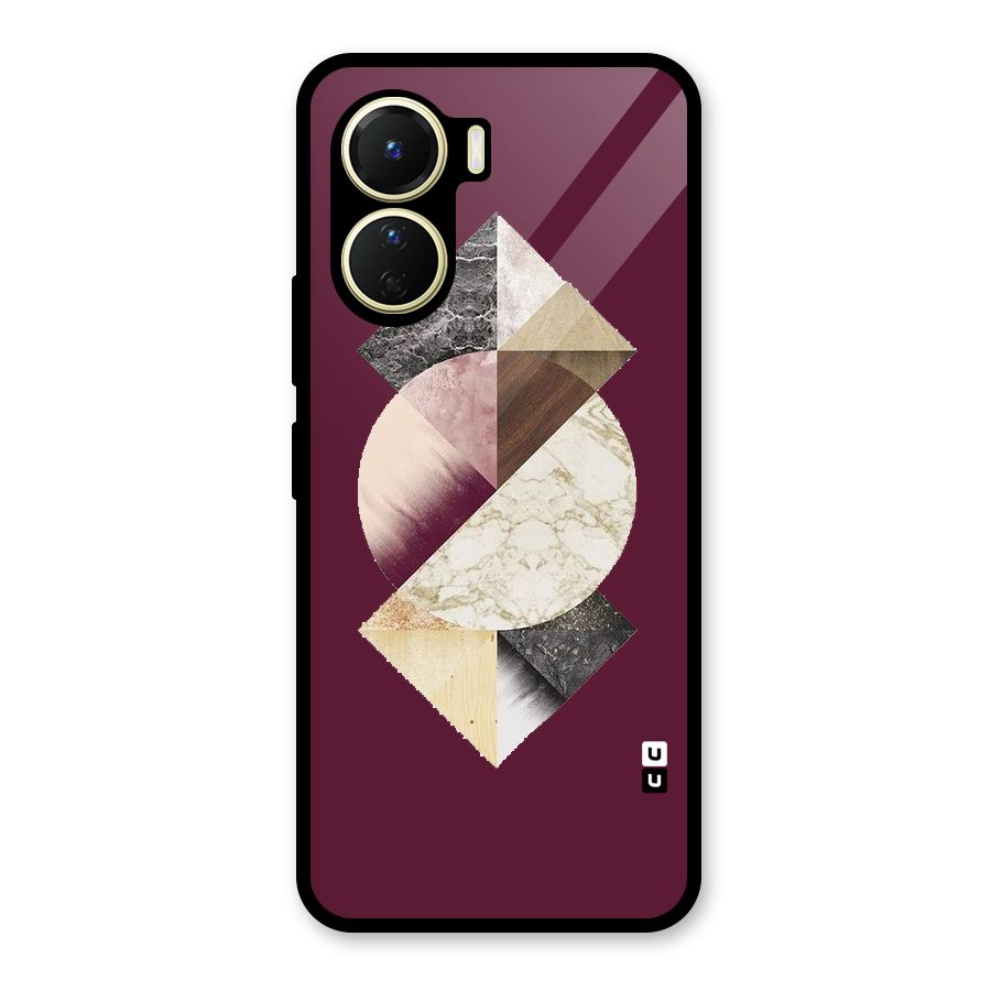Abstract Marble Pattern Glass Back Case for Vivo Y56