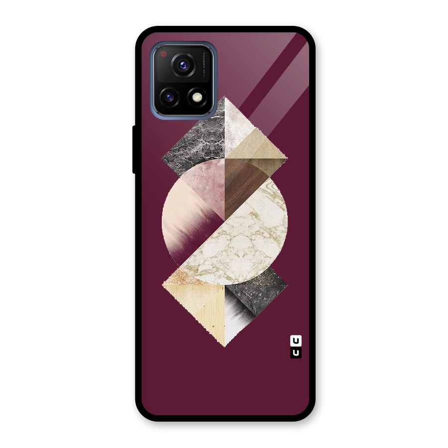 Abstract Marble Pattern Glass Back Case for Vivo Y72 5G