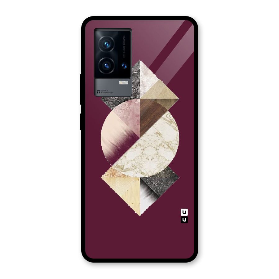 Abstract Marble Pattern Glass Back Case for iQOO 9 5G