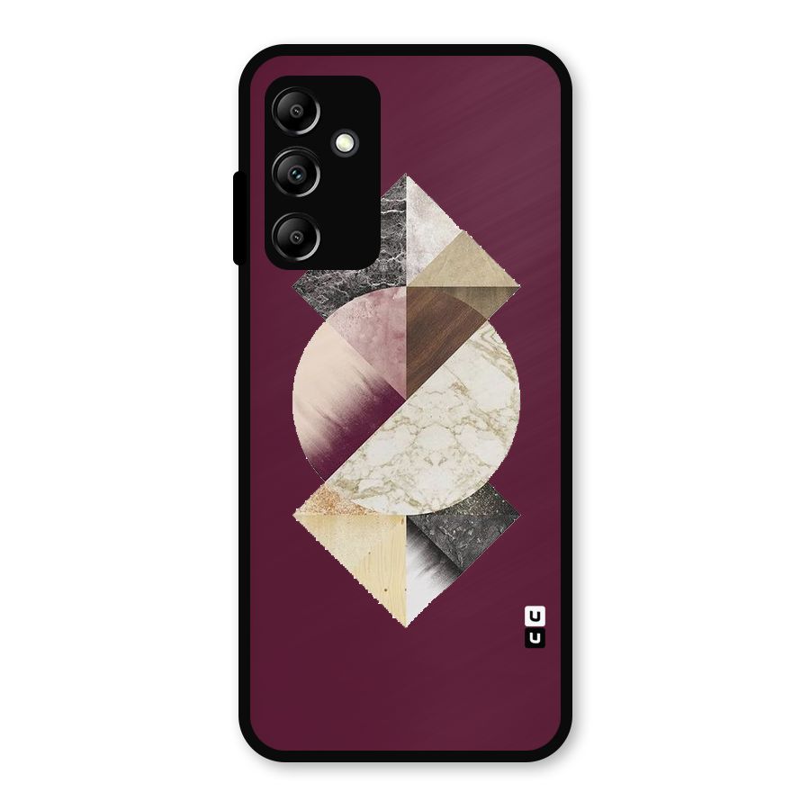 Abstract Marble Pattern Metal Back Case for Galaxy A14 5G