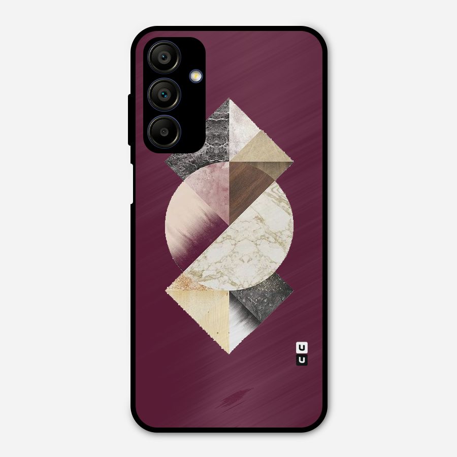Abstract Marble Pattern Metal Back Case for Galaxy A15 5G