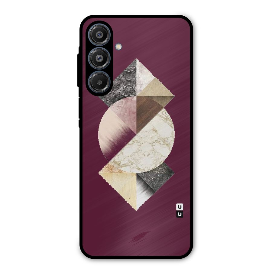 Abstract Marble Pattern Metal Back Case for Galaxy A16 5G