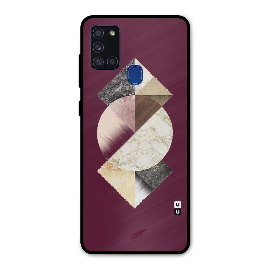 Abstract Marble Pattern Metal Back Case for Galaxy A21s