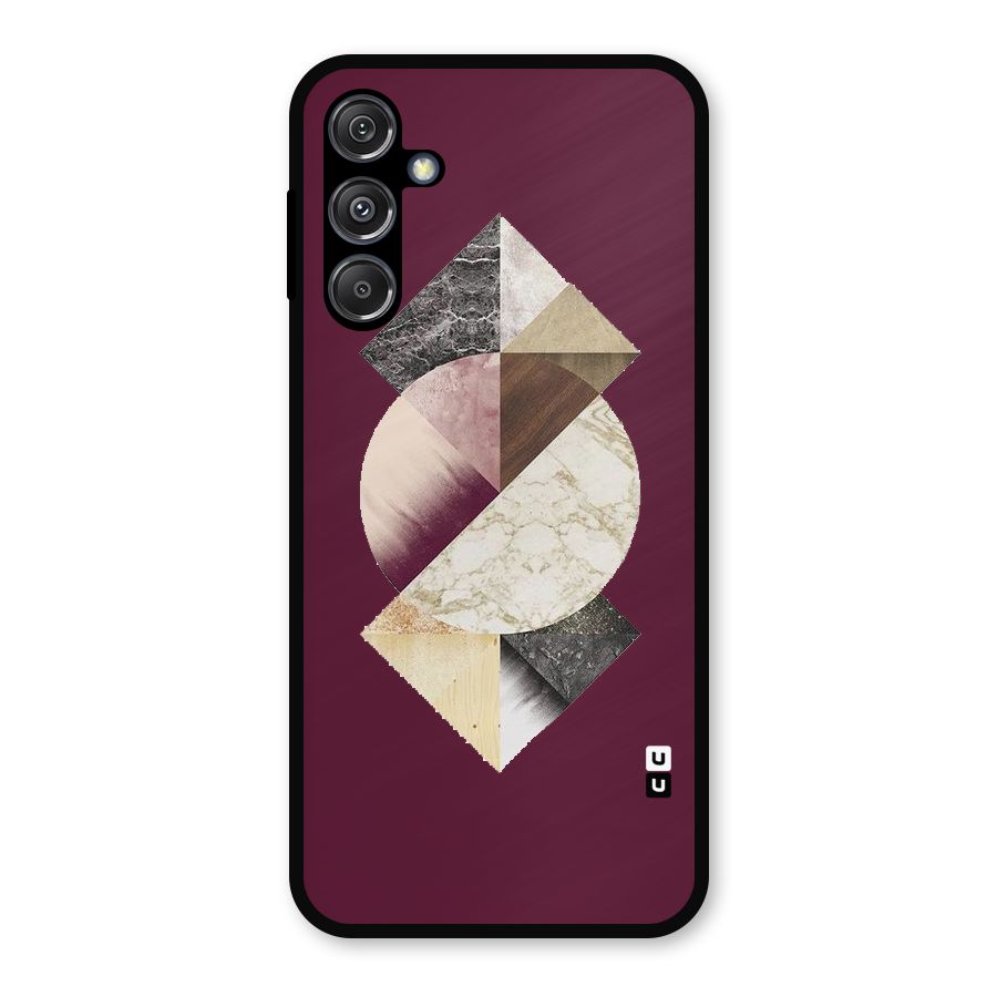 Abstract Marble Pattern Metal Back Case for Galaxy M34 5G