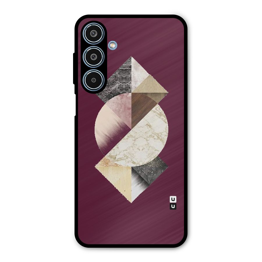 Abstract Marble Pattern Metal Back Case for Galaxy M35