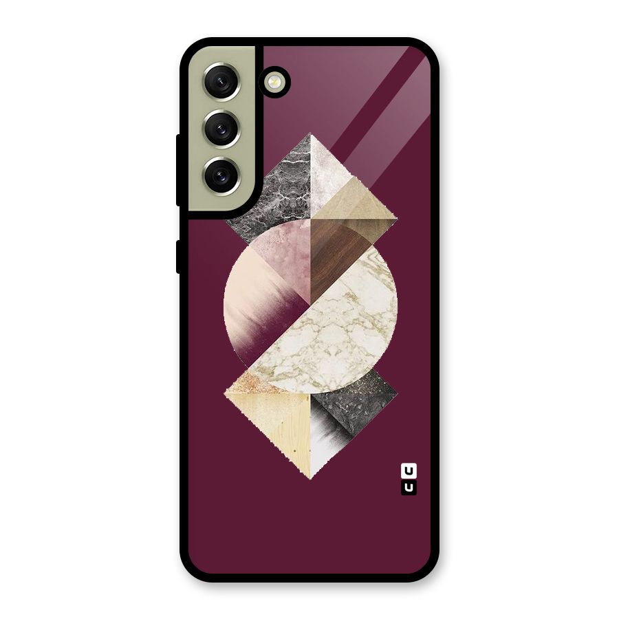 Abstract Marble Pattern Metal Back Case for Galaxy S21 FE 5G (2023)