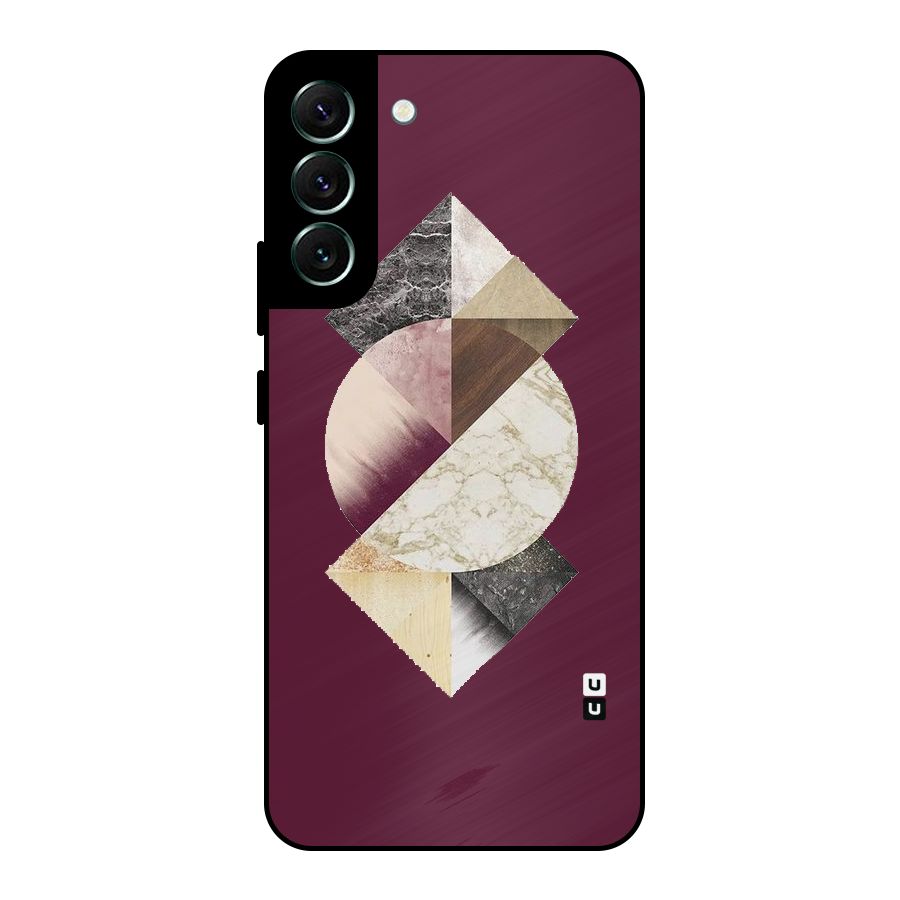 Abstract Marble Pattern Metal Back Case for Galaxy S22 Plus 5G