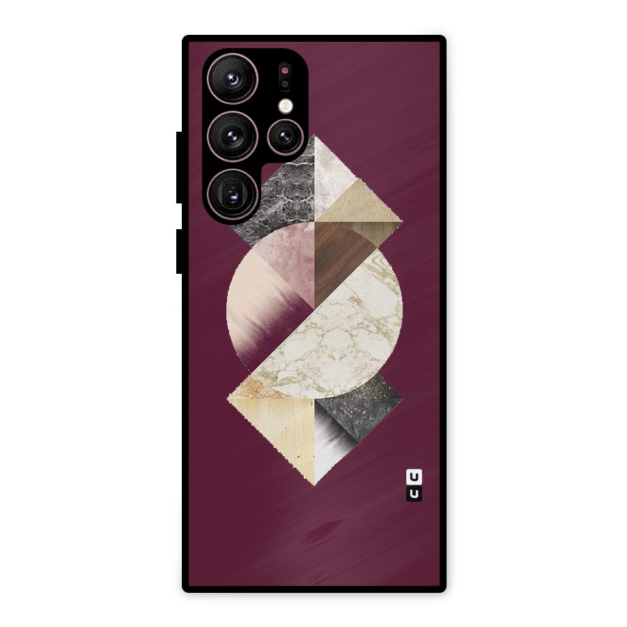 Abstract Marble Pattern Metal Back Case for Galaxy S22 Ultra 5G