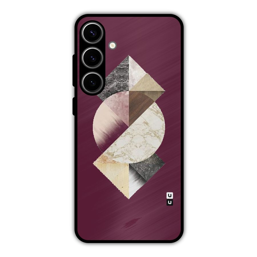 Abstract Marble Pattern Metal Back Case for Galaxy S24 Plus