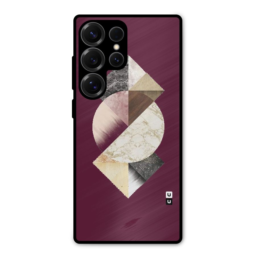 Abstract Marble Pattern Metal Back Case for Galaxy S25 Ultra
